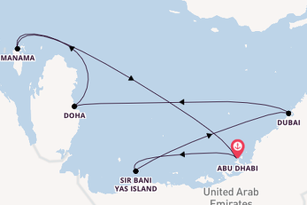 Persian Gulf from Abu Dhabi, United Arab Emirates with the MSC Euribia