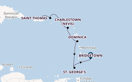 Caribbean from San Juan, Puerto Rico with the Crown Princess
