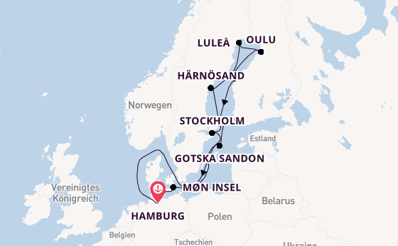 Europa ab Hamburg auf der HANSEATIC nature