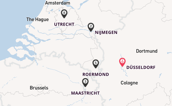 Maas ab Düsseldorf, Deutschland auf der VIVA TIARA