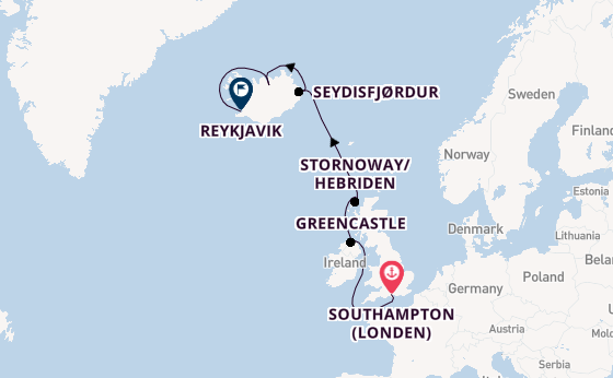 Britse Eilanden vanaf Southampton (Londen), Engeland met de EXPLORA IV