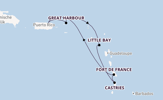 Karibik ab San Juan, Puerto Rico auf der Silver Shadow