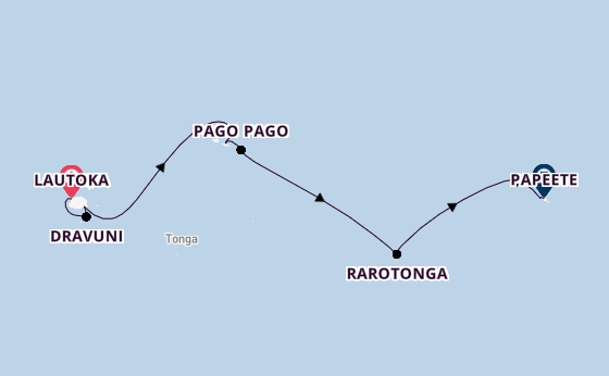 French Polynesia from Lautoka, Fiji with the Norwegian Spirit 