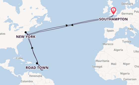 Transatlantic from Southampton, England with the Queen Mary 2