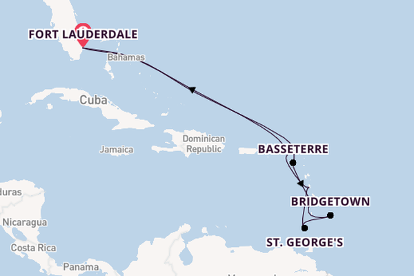 Caribbean vanaf Fort Lauderdale, Verenigde Staten met de Celebrity Eclipse