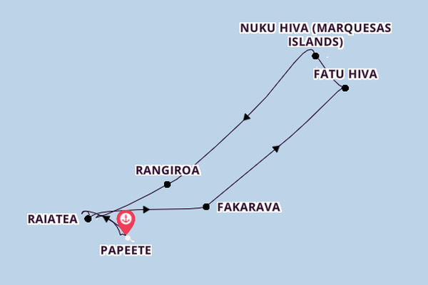 French Polynesia from Papeete, Tahiti, French Polynesia with the Silver Whisper