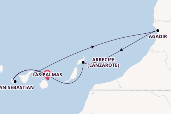 Kanarische Inseln ab Las Palmas, Gran Canaria auf der Mein Schiff 7