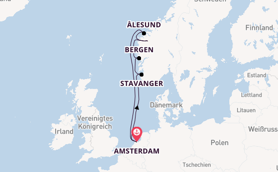 Norwegen ab Amsterdam, Niederlande auf der Celebrity Eclipse