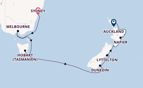 Australien und Neuseeland ab Sydney auf der Marina
