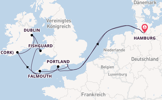Britische Inseln ab Hamburg auf AIDAbella