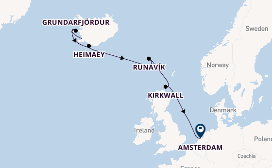 Zuiderdam - Van IJslandse natuurwonderen tot de Hollandse kust