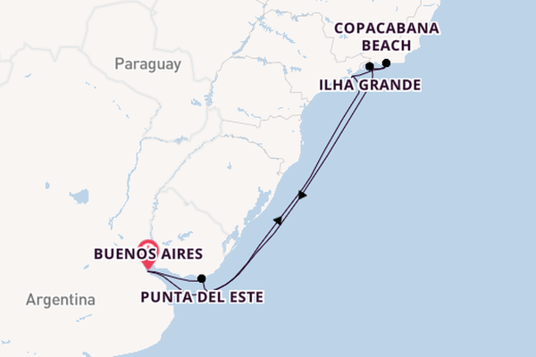 Zuid-Amerika vanaf Buenos Aires, Argentinië met de MSC Splendida