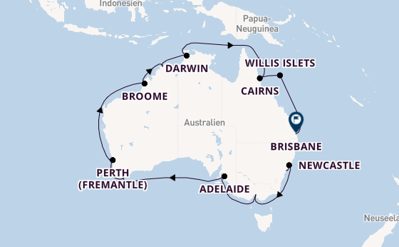 Australien ab Deutschland auf der Crown Princess