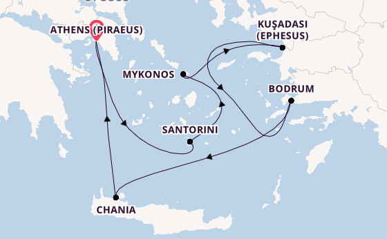 Eastern Mediterranean from Australia with the Rhapsody of the Seas