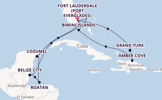 Caribbean from Fort Lauderdale (Port Everglades), Florida with the Star Princess