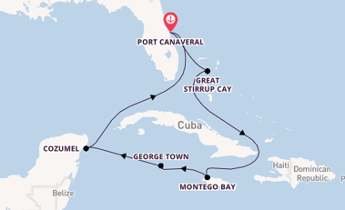 Caribbean from Port Canaveral, Florida, USA with the Norwegian Epic