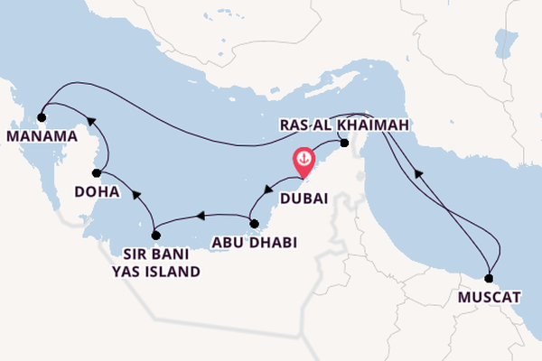 Arabian Gulf from Dubai, United Arab Emirates with the MS EUROPA 2