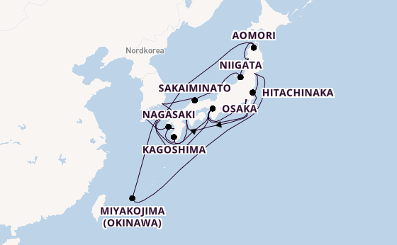Japan ab Tokio, Japan auf der Seabourn Encore