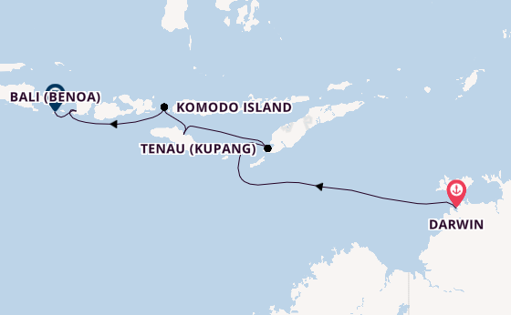 Indonesia from Darwin, Australia with the Seven Seas Explorer