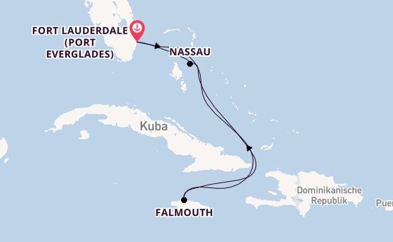 Karibik ab Fort Lauderdale (Port Everglades), USA auf der Allure of the Seas