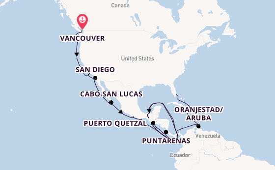 Mexican Riviera from Vancouver, Canada with the Eurodam