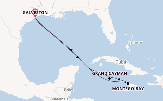 Westelijke Caraïben vanaf Galveston, Verenigde Staten met de Carnival Breeze