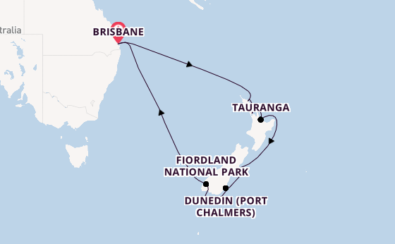 New Zealand from Brisbane, Australia with the Grand Princess