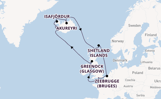 British Isles from Southampton, England with the Sky Princess 