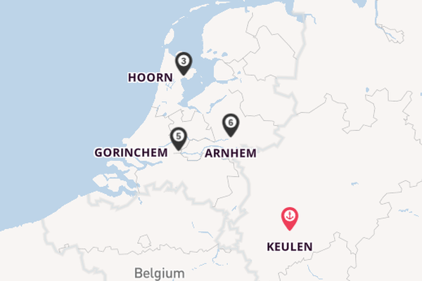Rijn vanaf Keulen, Duitsland met de Aurelia