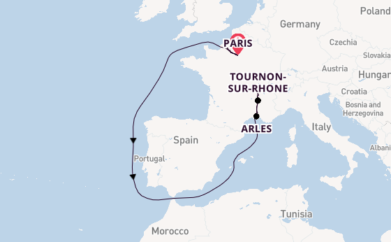 Rhone River, Europe from Paris, France with the Viking Nerthus