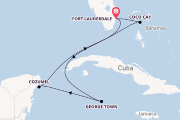 Cruise naar Fort Lauderdale via Cozumel