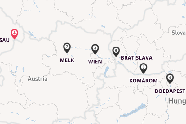 Donau vanaf Passau, Duitsland met de VIVA TIARA