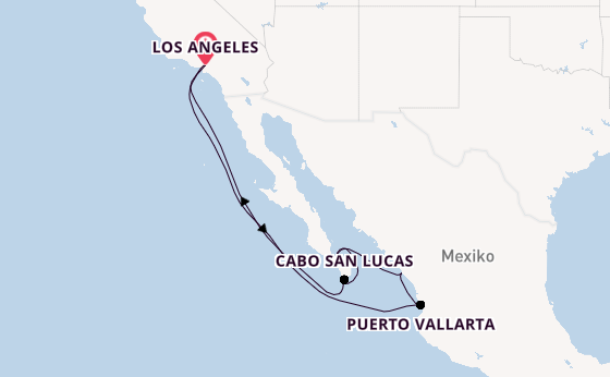 Mexikanische Riviera ab Los Angeles, USA auf der Carnival Radiance