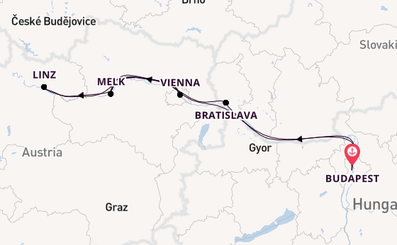 Danube River, Europe from Budapest, Hungary with the AmaLea