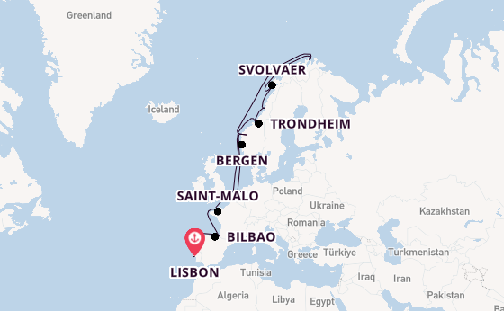 Norway from Lisbon, Portugal with the Seabourn Quest