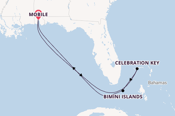 Caribbean from Mobile, Alabama, USA with the Carnival Valor