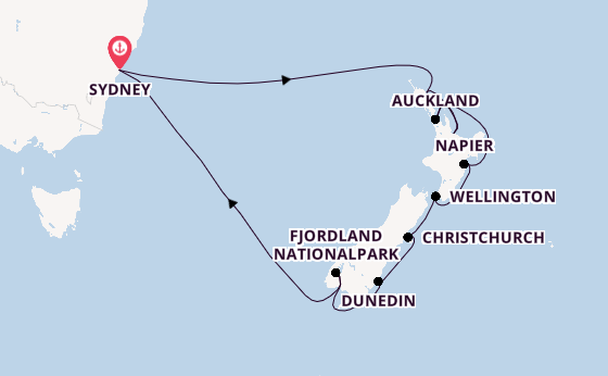 Neuseeland ab Sydney auf der Royal Princess