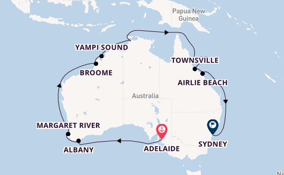 Australia from Adelaide, Australia with the Grand Princess