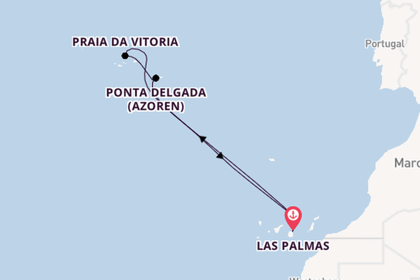 Kanarische Inseln ab Las Palmas, Gran Canaria auf der Mein Schiff 7