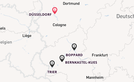 Rhein ab Düsseldorf, Deutschland auf der Lady Diletta