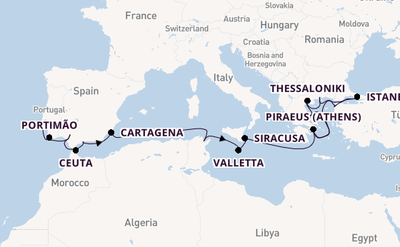 Mediterranean from Lisbon, Portugal with the Azamara Journey