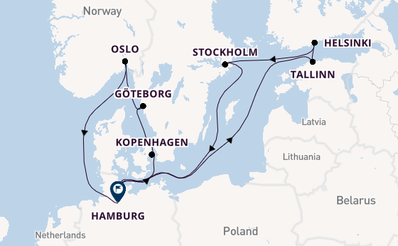 Noorwegen vanaf Kiel, Duitsland met de Mein Schiff 6