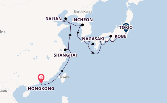 Oost-Azië vanaf Hongkong, China met de Azamara Pursuit