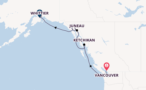 Alaska vanaf Vancouver, Canada met de Westerdam