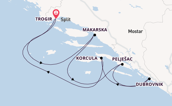 Kroatien ab Trogir, Kroatien auf der PRINCESS