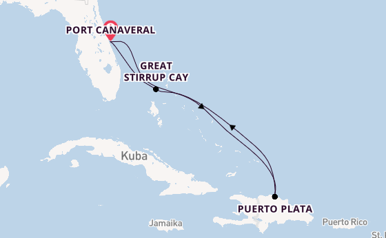 Karibik ab Port Canaveral, USA auf der Norwegian Escape