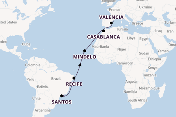 Sailing with the MSC Orchestra  to Barcelona from Rio de Janeiro