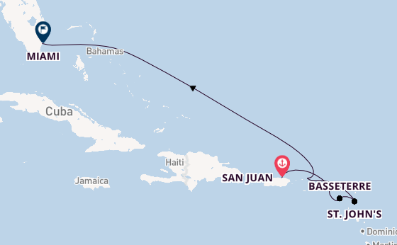 Caribbean from San Juan, Puerto Rico with the Allura