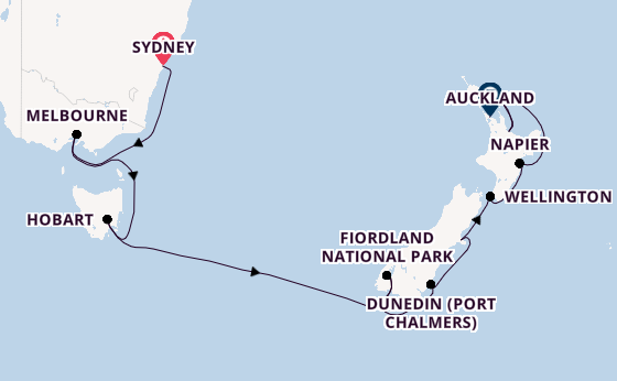 New Zealand from Sydney, Australia with the Sapphire Princess