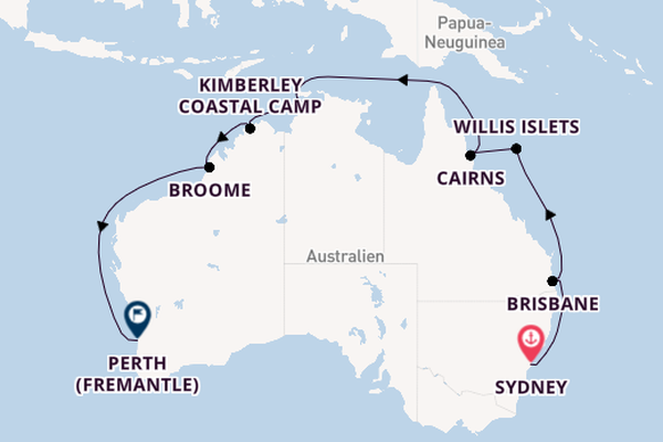 Australien ab Sydney auf der Grand Princess